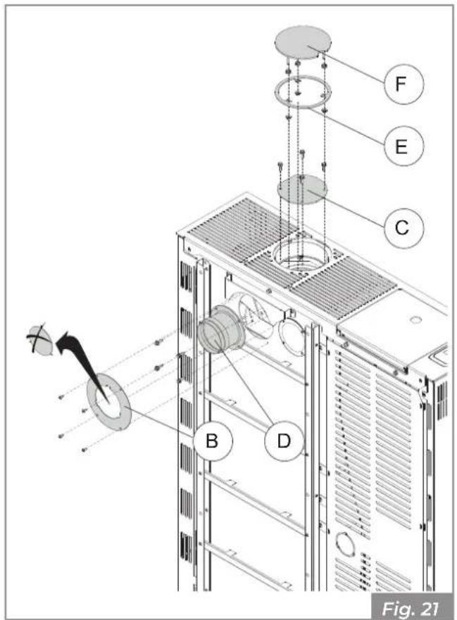 Palazzetti Ecofire Michelle 8 air - Rear smoke outlet - 2