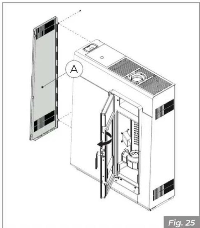 Palazzetti Ecofire Michelle 8 air - Single wall pipe and air intake connected to the outside - 1