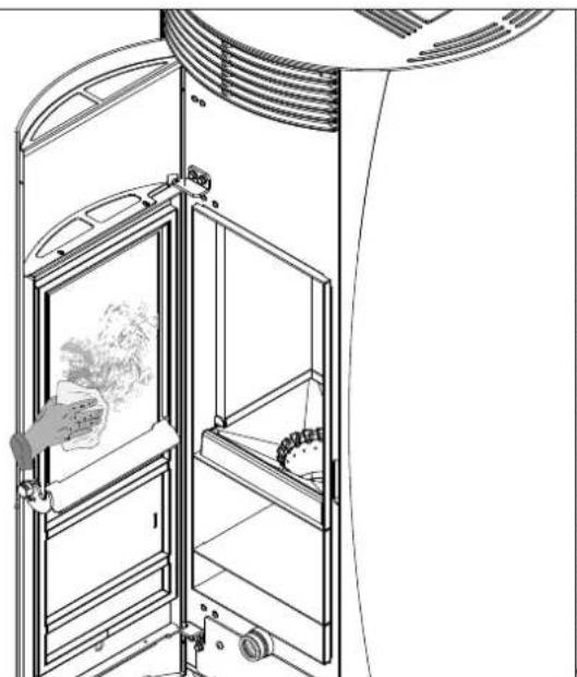 Palazzetti Ecofire Emily 9 Pro2 - Cleaning the glass - 2