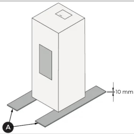 Palazzetti Ecofire Emily 9 US Pro2 - Prüfen der Auflagefläche - 2