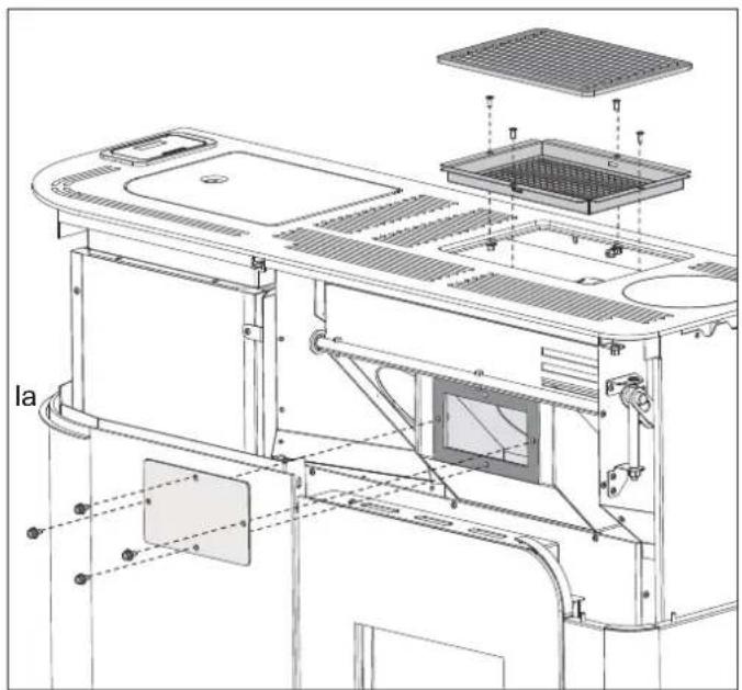 Palazzetti Ecofire Ginger 9 air - ACCÈS AU VENTILATEUR DES FUMÉES - 1