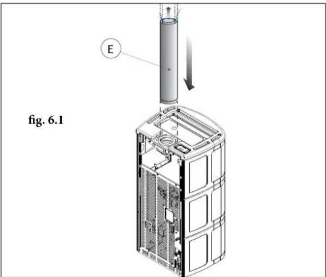 Palazzetti Ecofire Anna US 9 Pro 2 air - EINZELWANDIGES ABGASROHR UND RAUMLUFT UNABHÄNGIGE ANSCHLUSS ART - 1