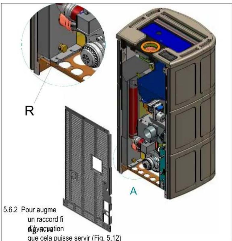 Palazzetti Ecofire Anna US 9 Pro 2 air - Evacuation par le toit à travers un conduit traditionnel - 5