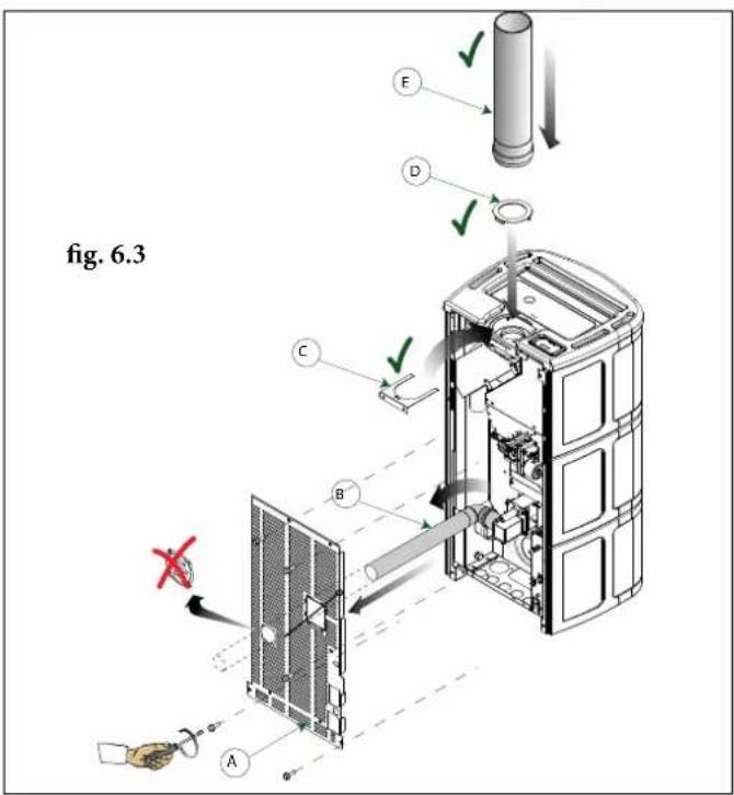 Palazzetti Ecofire Anna US 9 Pro 2 air - TUBO MONOPARETE E RIPRESA ARIA COLLEGATA ALL'ESTERNO - 3