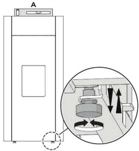 Palazzetti Ecofire Dadò Idro 9N water - Levelling the stove - 1