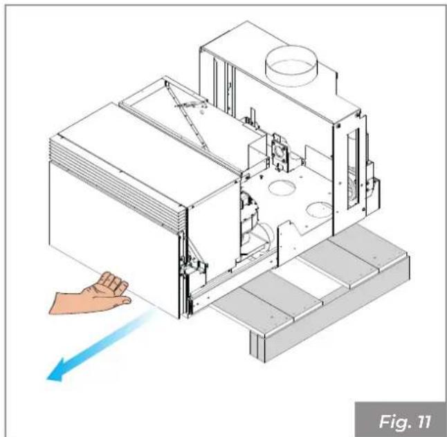 Palazzetti Ecofire for building in A70 air - - Rimozione alla paletta di trasporto - 2