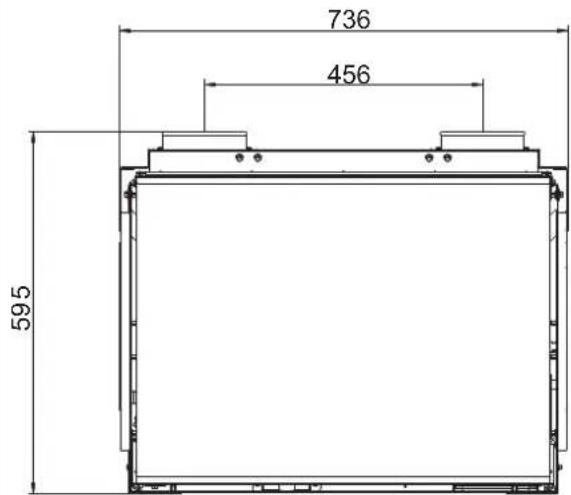 Palazzetti Ecofire for building in A70 air - Abmessungen - 5