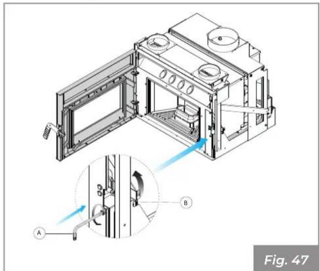 Palazzetti Ecofire for building in A70 air - Cleaning the flue Tee - 1