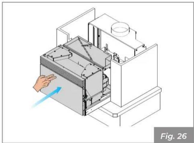 Palazzetti Ecofire for building in A70 air - Positioning the generator without pedestal - 4