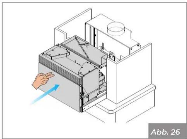 Palazzetti Ecofire for building in A70 air - Positionierung des Generators ohne Sockel - 4