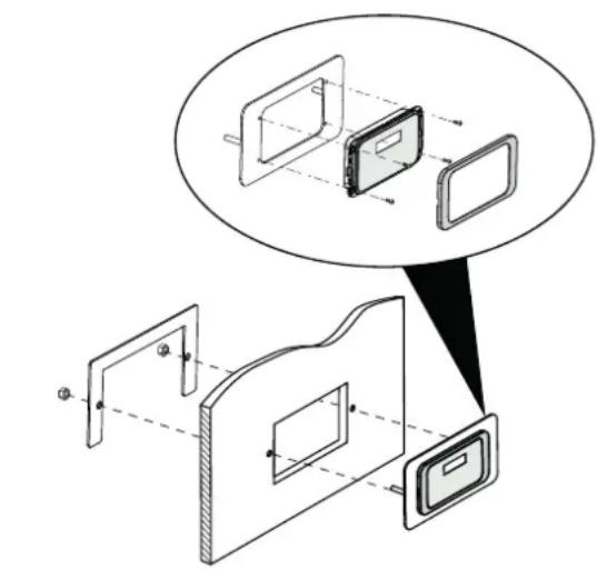 Palazzetti Ecofire for building in A70 air - Installazione del pannello di controllo - 1
