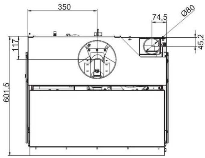 Palazzetti Ecofire for building in A70 air - Dimensioni - 3