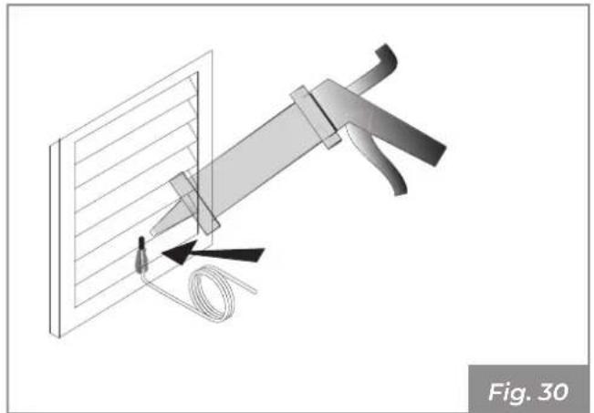 Palazzetti Ecofire for building in A70 air - Inserción sonda ambiente - 1