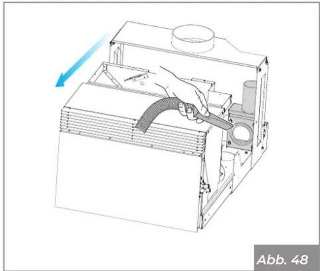 Palazzetti Ecofire for building in A70 air - Reinigung T-Stück des Rauchrohrs - 2