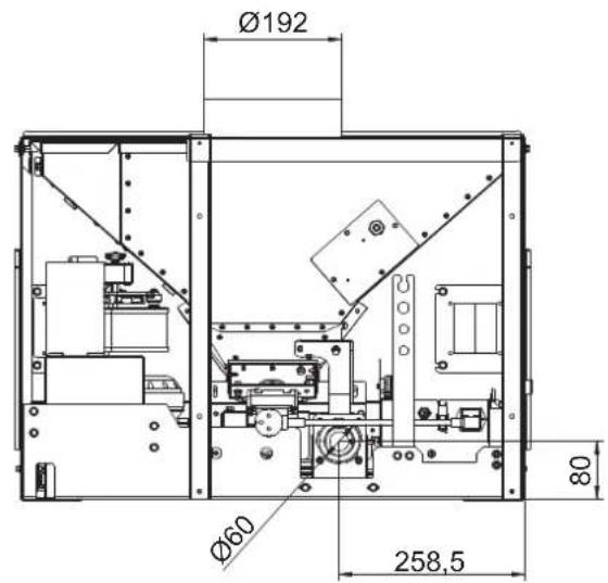 Palazzetti Ecofire for building in A70 air - Dimensions - 4
