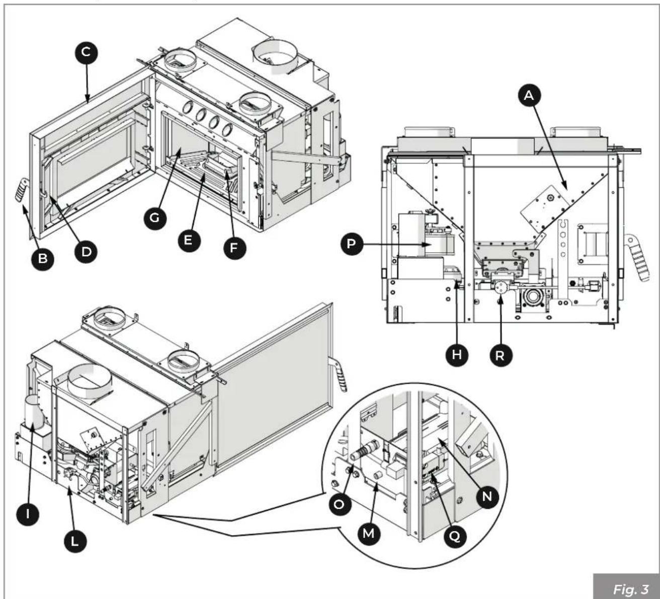 Palazzetti Ecofire for building in A70 air - Description - 1
