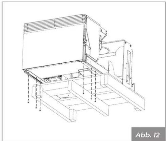 Palazzetti Ecofire for building in A70 air - - Entfern der Transportpalette - 3
