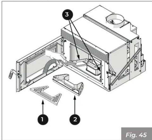 Palazzetti Ecofire for building in A70 air - Cleaning the inside of the firebox - 6