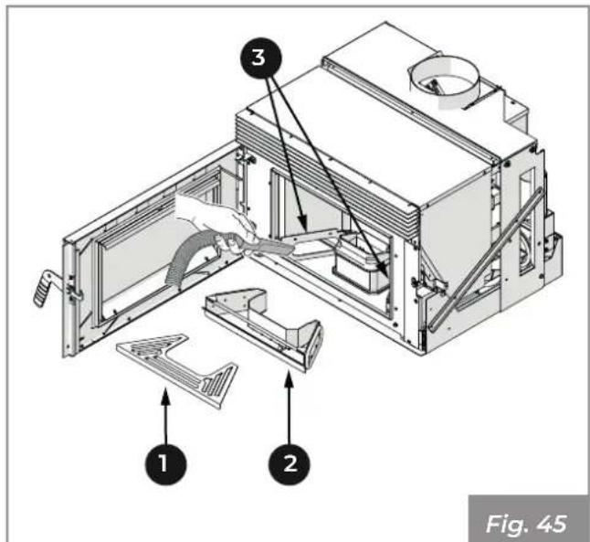 Palazzetti Ecofire for building in A70 air - Limpieza interna del fogón - 6