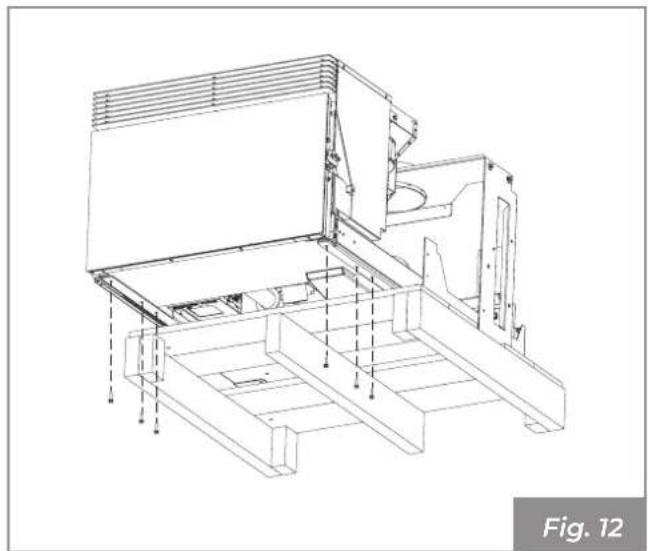 Palazzetti Ecofire for building in A70 air - - Removal of the transport pallet - 3
