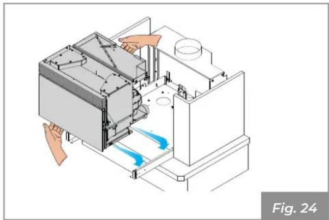 Palazzetti Ecofire for building in A70 air - Positioning the generator without pedestal - 2