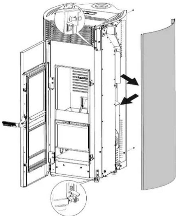 Palazzetti CLELIA TC 12 US - Démontage des côtés - 1