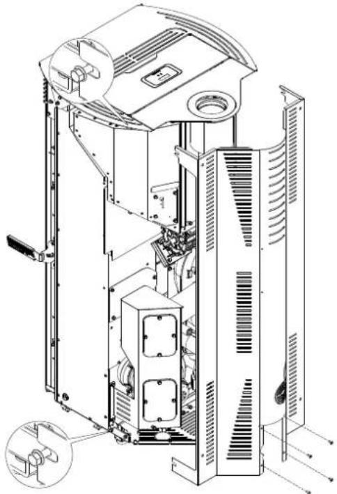 Palazzetti CLELIA TC 12 US - Hintere Verkleidung abnehmen Modelle CLELIA US - CLELIA TC US - 1