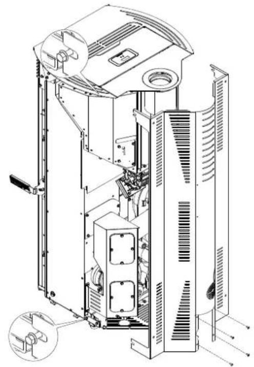 Palazzetti CLELIA TC 12 US - Démontage du panneau arrière Modèles CLELIA US - CLELIA TC US - 1