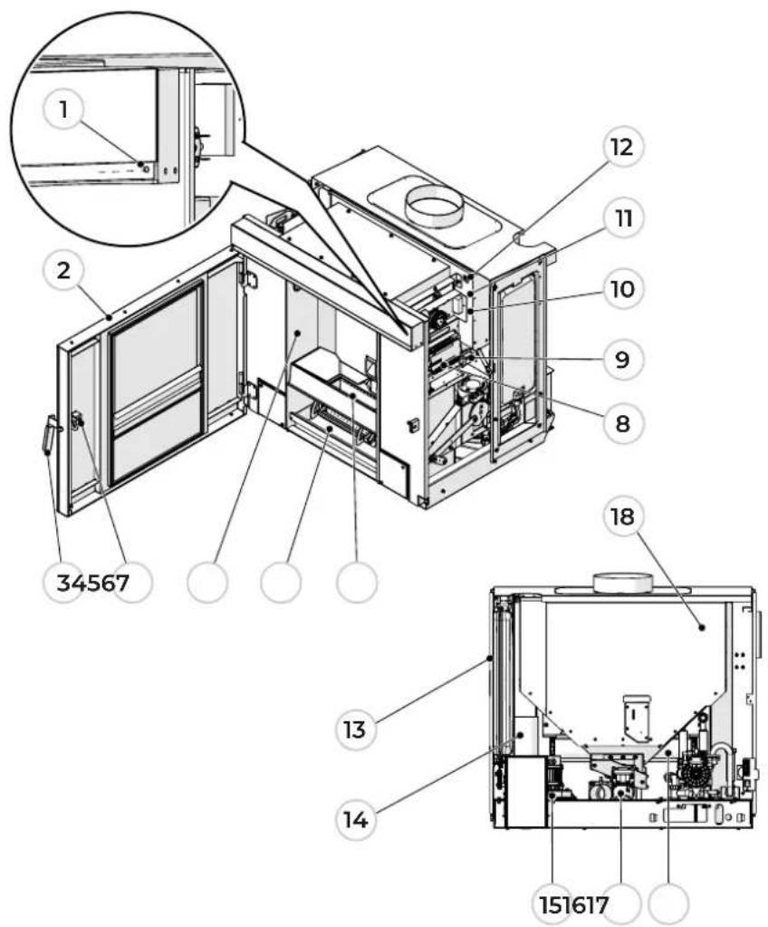 Palazzetti Hydro Pellet - Glavne komponente - 1