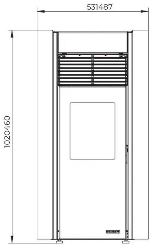 Palazzetti MILÙ 8 - Dimensions - 1
