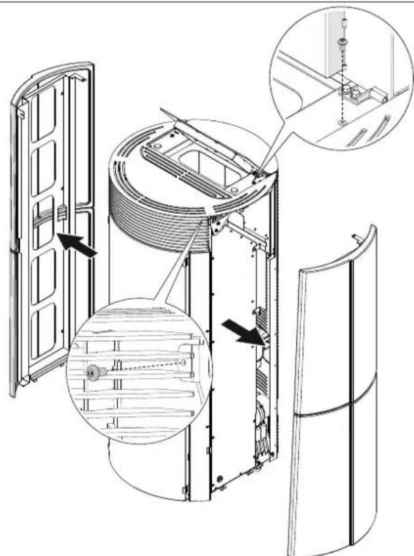 Palazzetti Lilibet 12 kW US - Retrait des côtés - 1