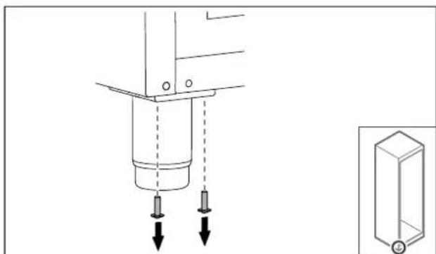 LIEBHERR SFPvg 8401 Performance - Repositionner le support de palier (pieds réglibes)* - 2