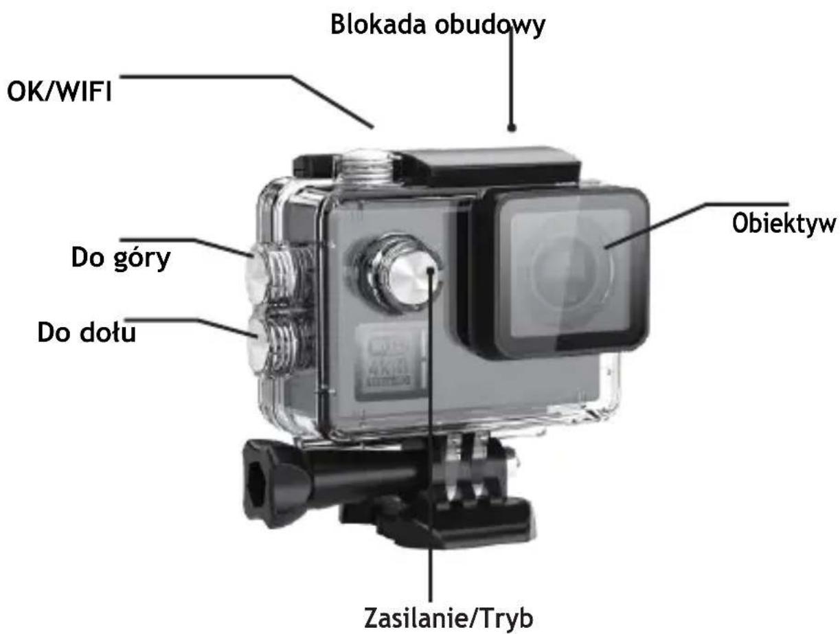 GoXtreme Black Hawk+ - OPIS WODOSZCZELNEJ OBUDOWY - 1