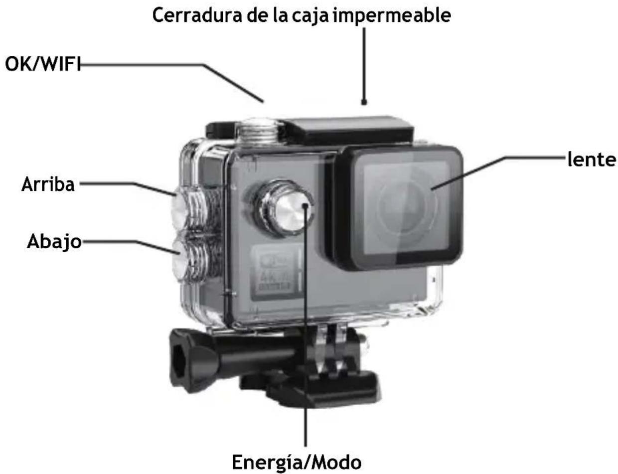 GoXtreme Black Hawk+ - Descripción de la caja impermeable - 1