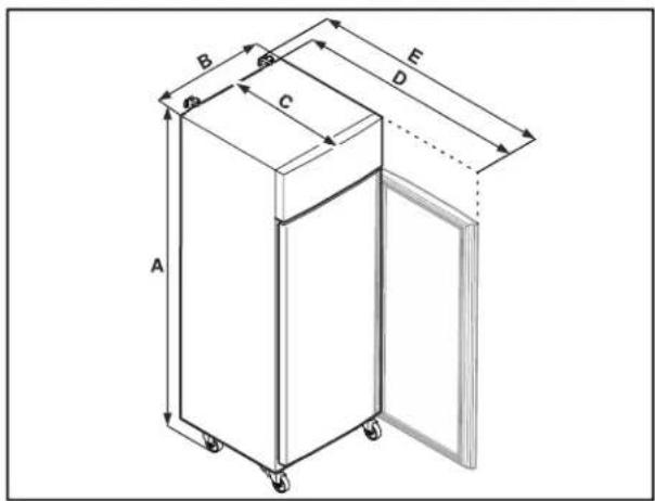 LIEBHERR SFPvh 6501 Perfection - Dimensions de l'appareil - 1