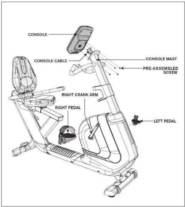 Horizon R8.0 - RECUMBENT BIKE ASSEMBLY STEP 7 - 1