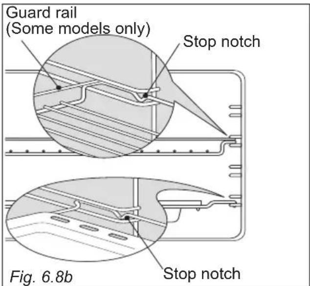 Guard rail (Some models only) Stop notch Fig. 6.8b Stop notch