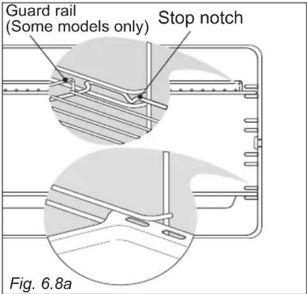 Guard rail (Some models only) Stop notch Fig. 6.8a