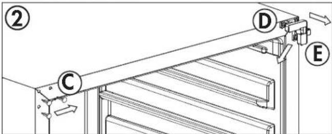 DANBY SPRAR055D1SS - INSTRUCCIONES DE REVERSIÓN DE PUERTA - 2