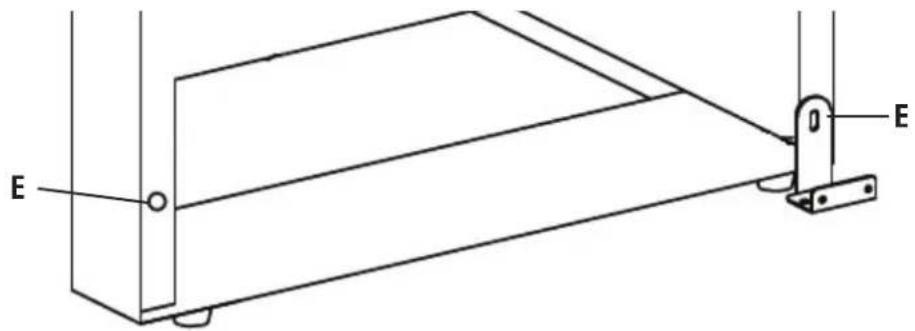 DANBY SPRAR055D1SS - ORIFICIOS DE MONTAJE DEL SOPORTE ANTIVUELCO - 2