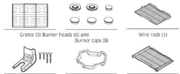 Dacor DOP48T960DS - Parts supplied - 1