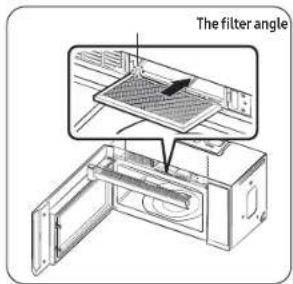 SAMSUNG ME21DG6500MT - Replacing the charcoal filter - 2