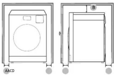 SAMSUNG WD53DBA900HZ - Customcabinetandside-by-sideinstallation - 1