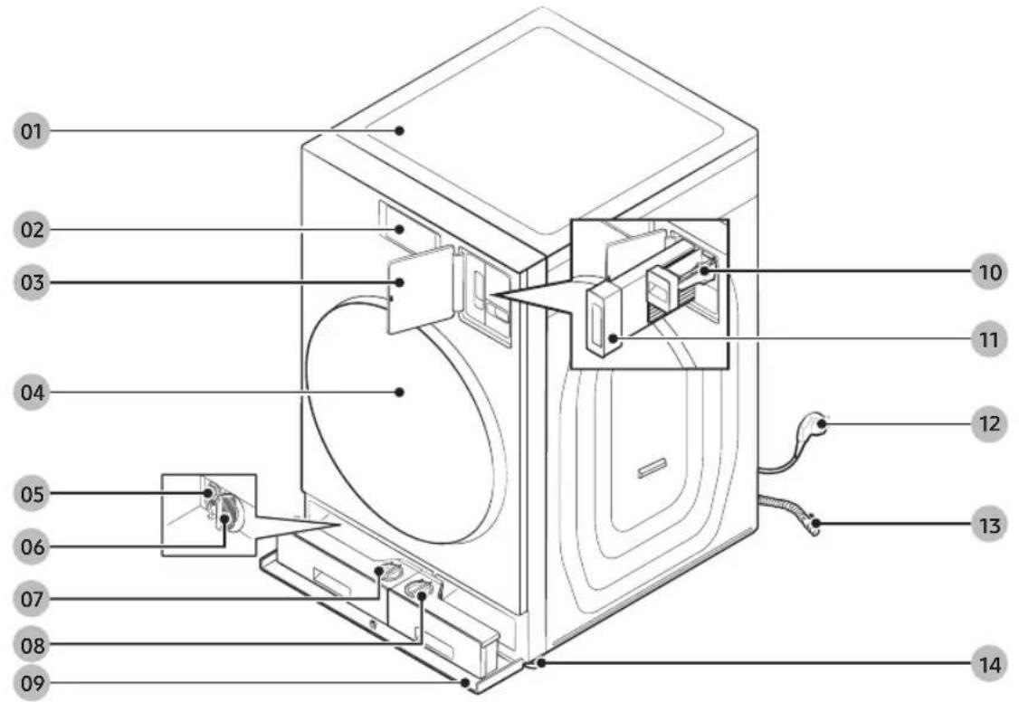 SAMSUNG WD53DBA900HZ - REMARQUE - 1