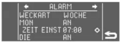 LUMIE Bodyclock Luxe 700FM - Einstellen der Weckart WOCHE - 4