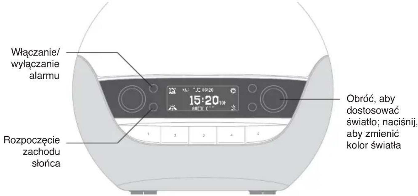 LUMIE Bodyclock Luxe 700FM - Włączanie opcji alarmu o wschodzie słońca - 1