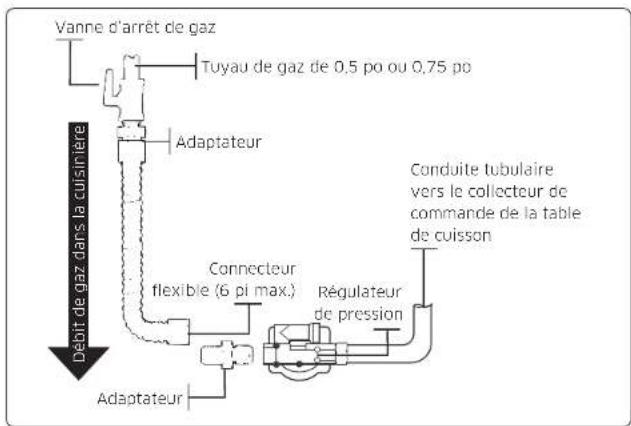 Dacor DOP48T963DS - Raccordement du connecteur flexible - 1