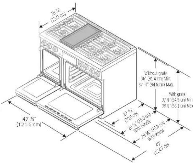 Dacor DOP48T963DS - Dual fuel range components - 2