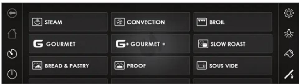 STEAM CONVECTION BROIL GOURMET G+ GOURMET + SLOW ROAST BREAD & PASTRY PROOF SOUS VIDE