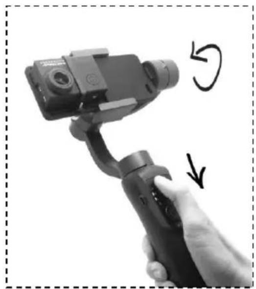 GoXtreme Gimbal Gx3 - Veillez à l'orientation de la caméra dans l'adaptateur : - 2